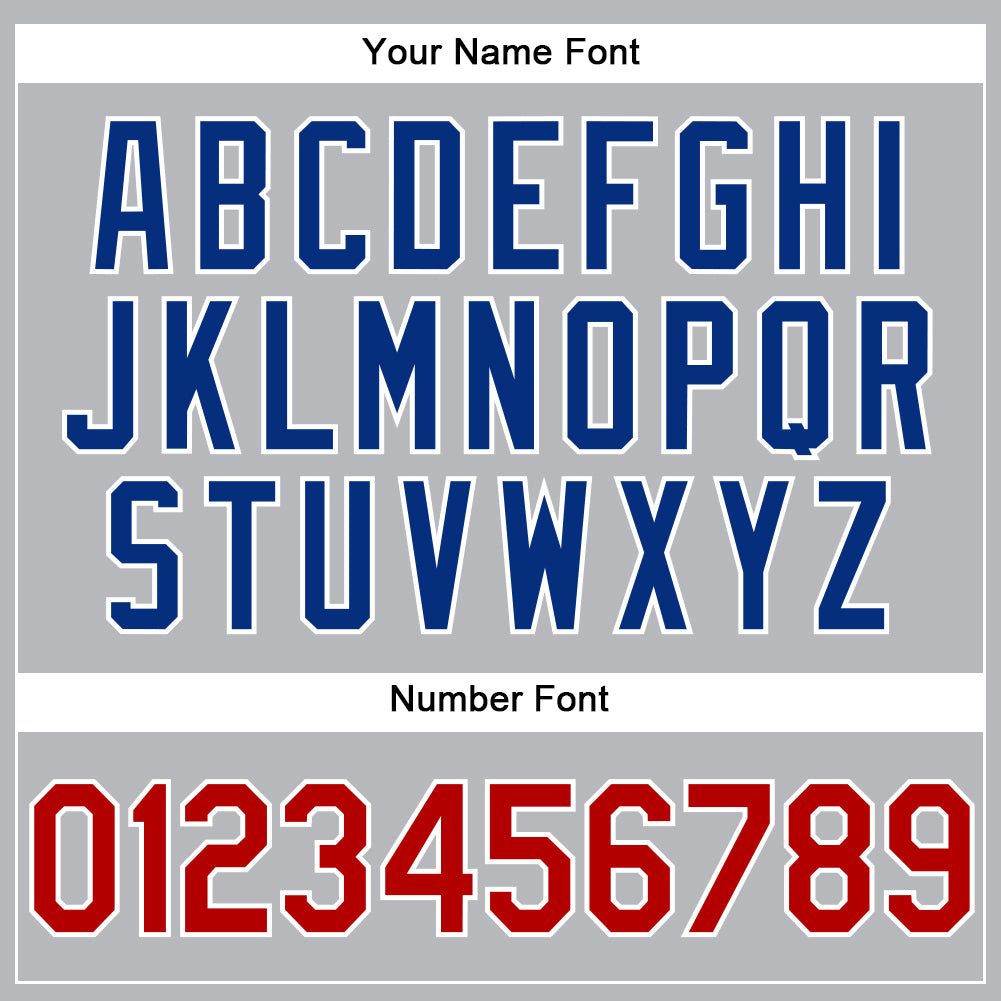 Custom Gray Red-Royal Performance Vapor Golf Polo Shirt