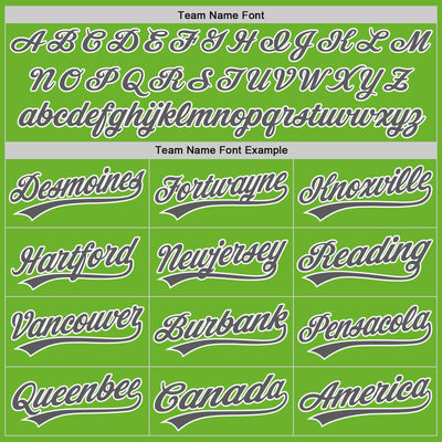 Custom Neon Green Steel Gray-White Performance Vapor Golf Polo Shirt