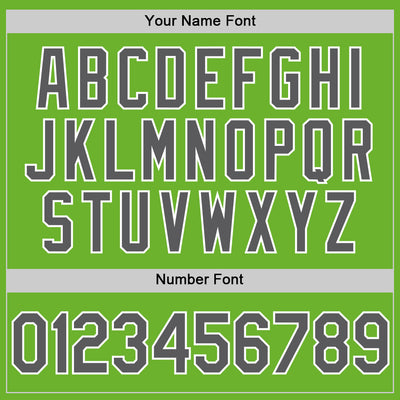 Custom Neon Green Steel Gray-White Performance Vapor Golf Polo Shirt