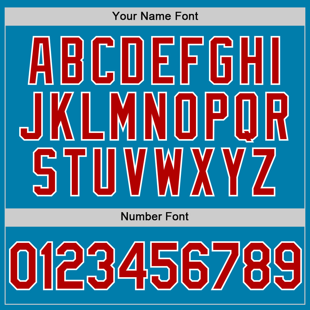 Custom Panther Blue Red-White Performance Vapor Golf Polo Shirt