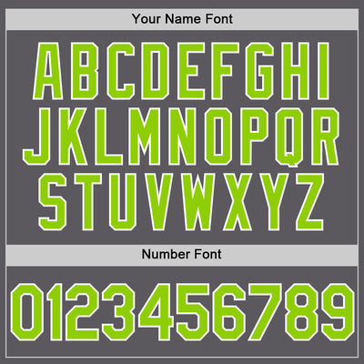 Custom Steel Gray Neon Green-White Performance Vapor Golf Polo Shirt