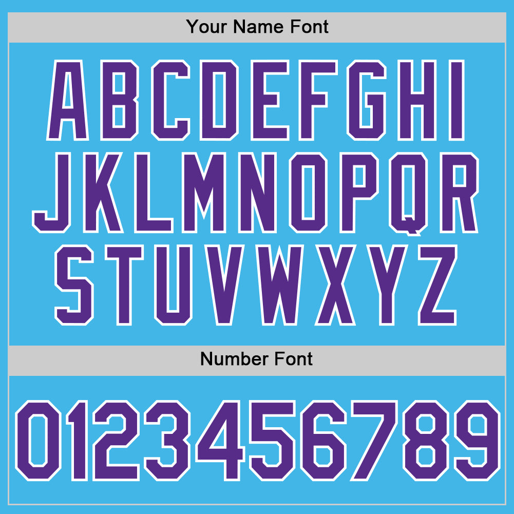 Custom Sky Blue Purple-White Performance Vapor Golf Polo Shirt