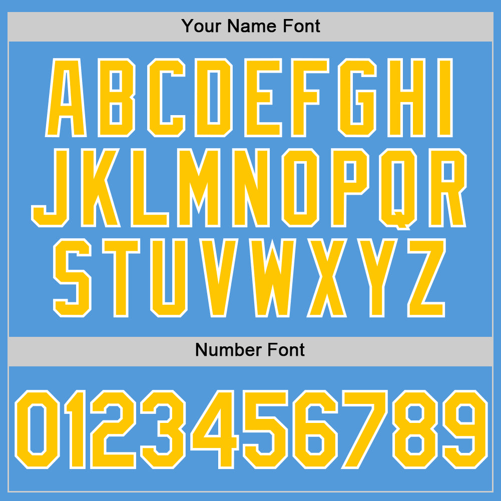 Custom Powder Blue Yellow-White Performance Vapor Golf Polo Shirt