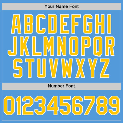 Custom Powder Blue Yellow-White Performance Vapor Golf Polo Shirt