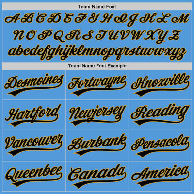 Custom Powder Blue Black-Old Gold Performance Vapor Golf Polo Shirt