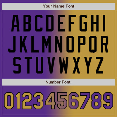 Custom Purple Old Gold-Black Authentic Gradient Fashion Baseball Jersey