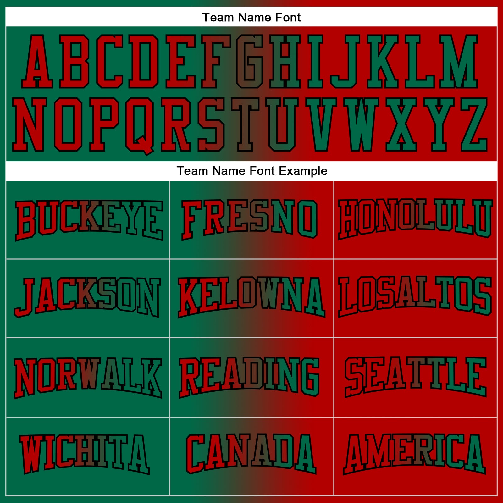 Custom Stitched Red Kelly Green-Black Gradient Fashion Sports Pullover Sweatshirt Hoodie