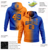 Custom Stitched Thunder Blue Blaze Orange-Black Gradient Fashion Sports Pullover Sweatshirt Hoodie