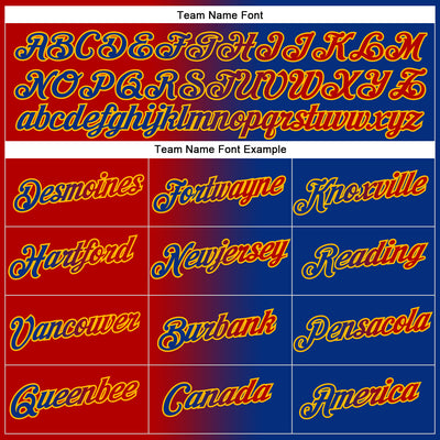 Custom Stitched Royal Red-Gold Gradient Fashion Sports Pullover Sweatshirt Hoodie