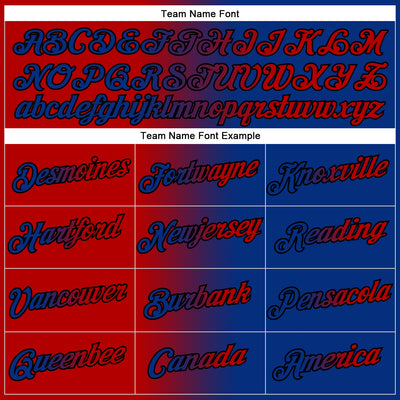 Custom Stitched Royal Red-Black Gradient Fashion Sports Pullover Sweatshirt Hoodie