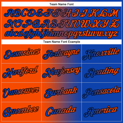 Custom Stitched Thunder Blue Orange-Black Gradient Fashion Sports Pullover Sweatshirt Hoodie