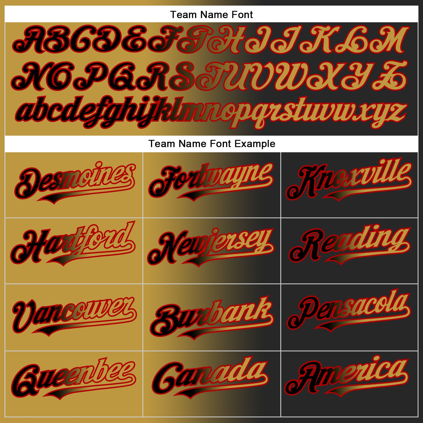 Custom Black Old Gold-Red Authentic Gradient Fashion Baseball Jersey