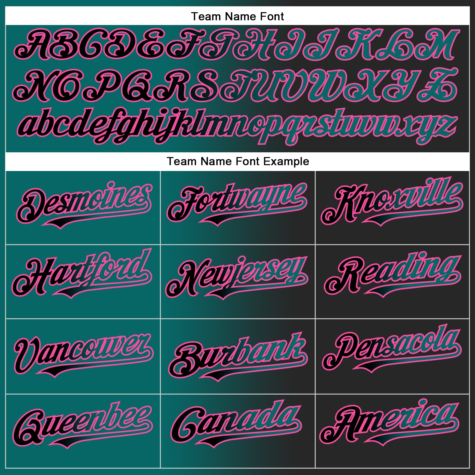 Custom Black Teal-Pink Authentic Gradient Fashion Baseball Jersey