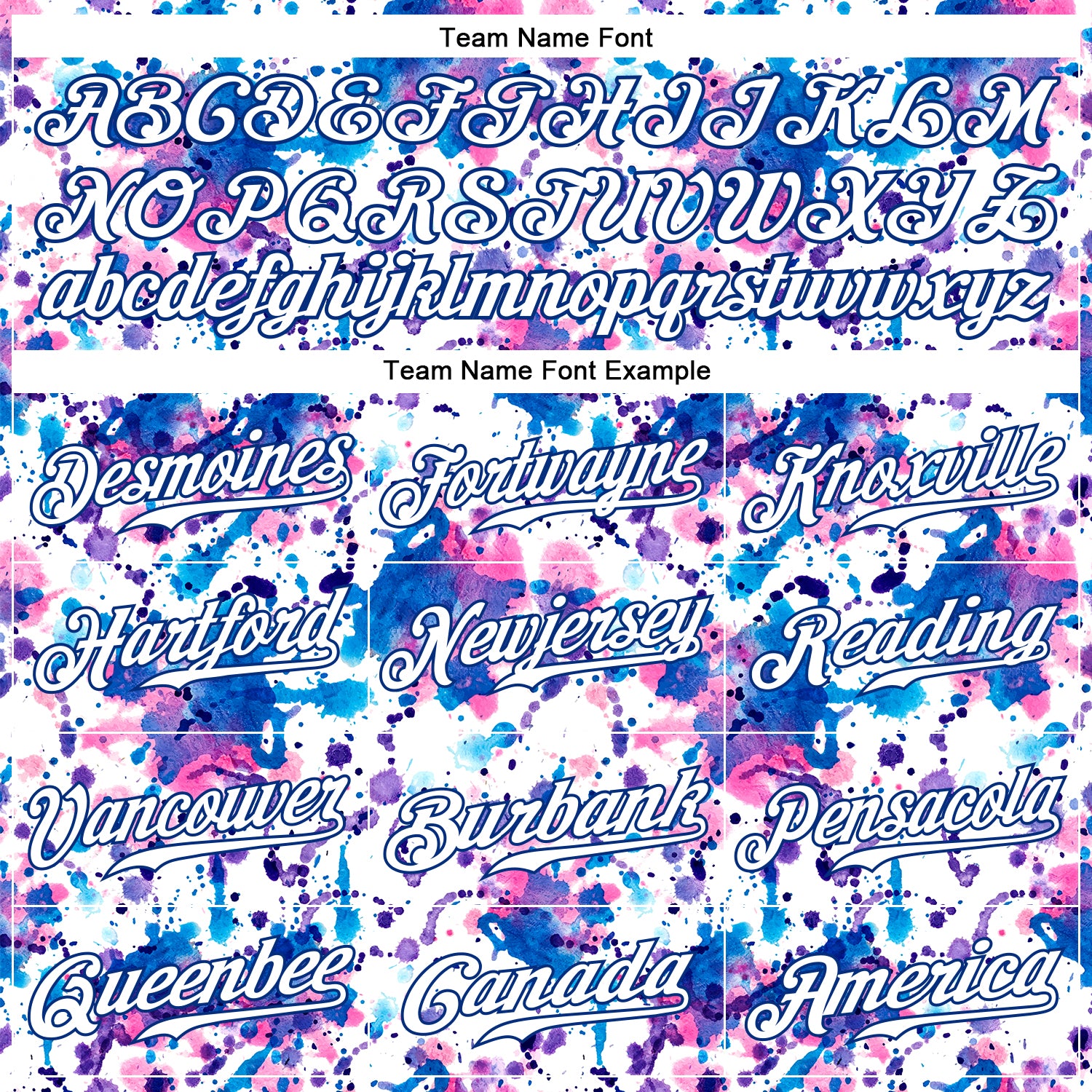 Custom Graffiti Pattern White-Royal 3D Abstract Watercolor Authentic Baseball Jersey