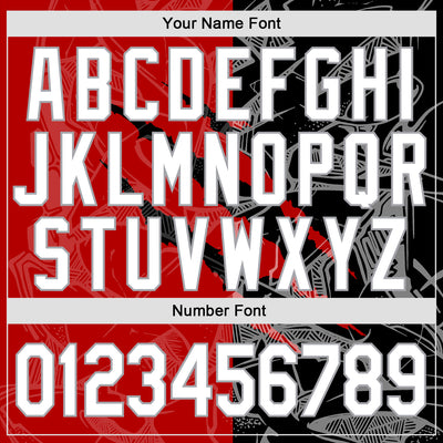 Custom Graffiti Pattern White Black-Gray 3D Scratch Authentic Baseball Jersey