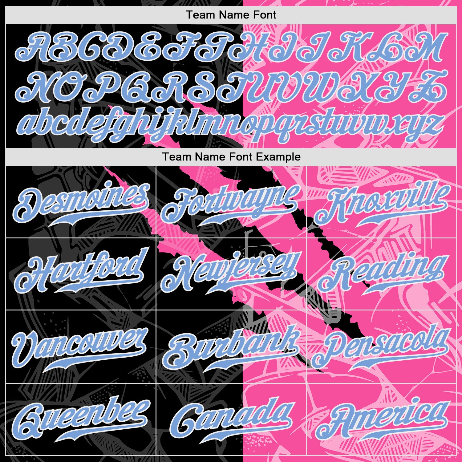 Custom Graffiti Pattern Light Blue Pink-Black 3D Scratch Authentic Baseball Jersey