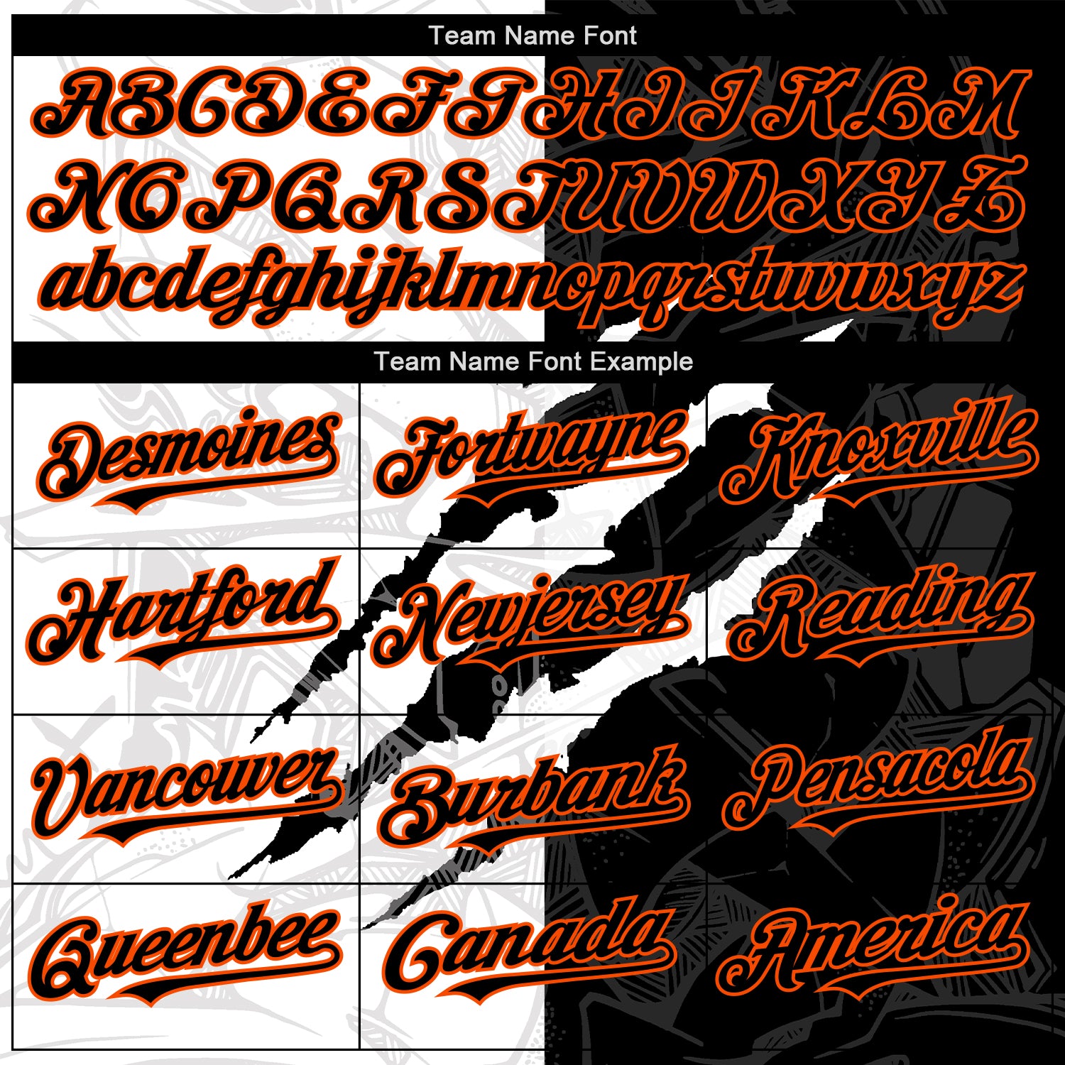 Custom Graffiti Pattern Black-Orange 3D Scratch Authentic Baseball Jersey