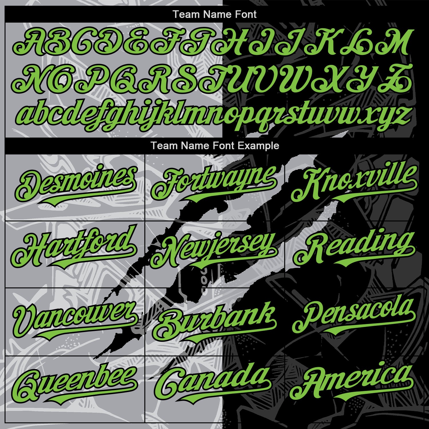 Custom Graffiti Pattern Neon Green Black-Gray 3D Scratch Authentic Baseball Jersey