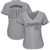 Custom Gray Gray-Black Authentic Baseball Jersey