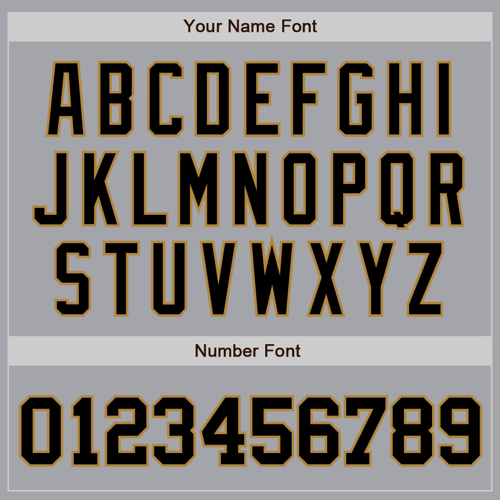 Custom Gray Black-Old Gold Authentic Baseball Jersey