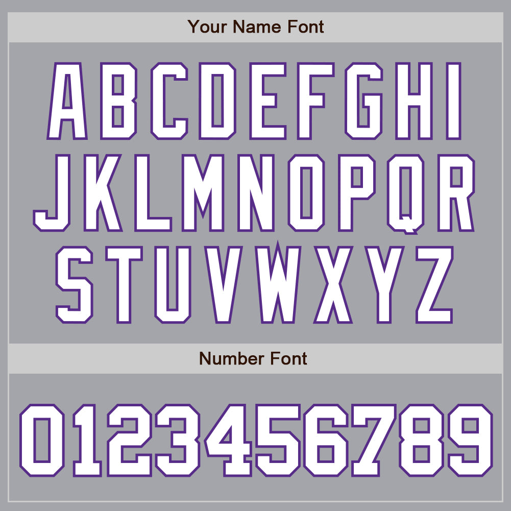 Custom Gray White-Purple Authentic Baseball Jersey