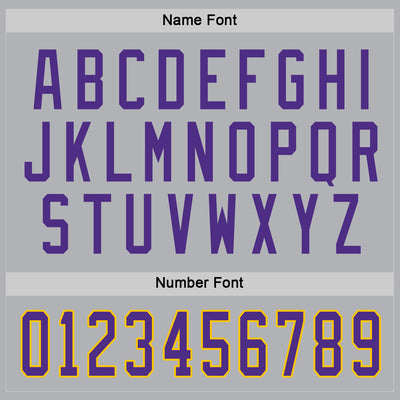 Custom Gray Purple-Gold Hockey Jersey