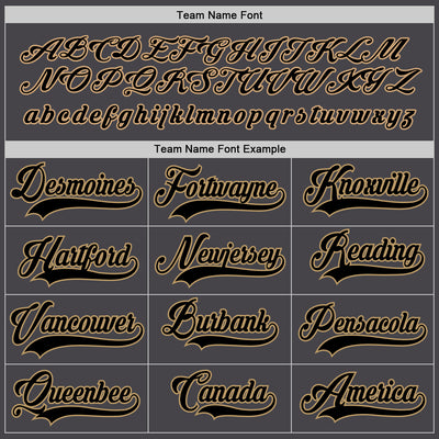 Custom Steel Gray Black-Old Gold Hockey Jersey