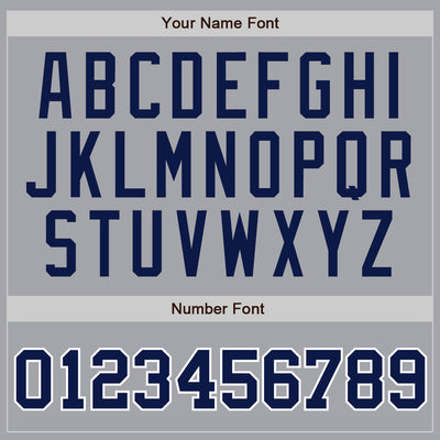 Custom Gray Navy Pinstripe Navy-White Authentic Baseball Jersey