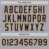 Custom Gray Navy Pinstripe Navy-Gold Authentic Baseball Jersey