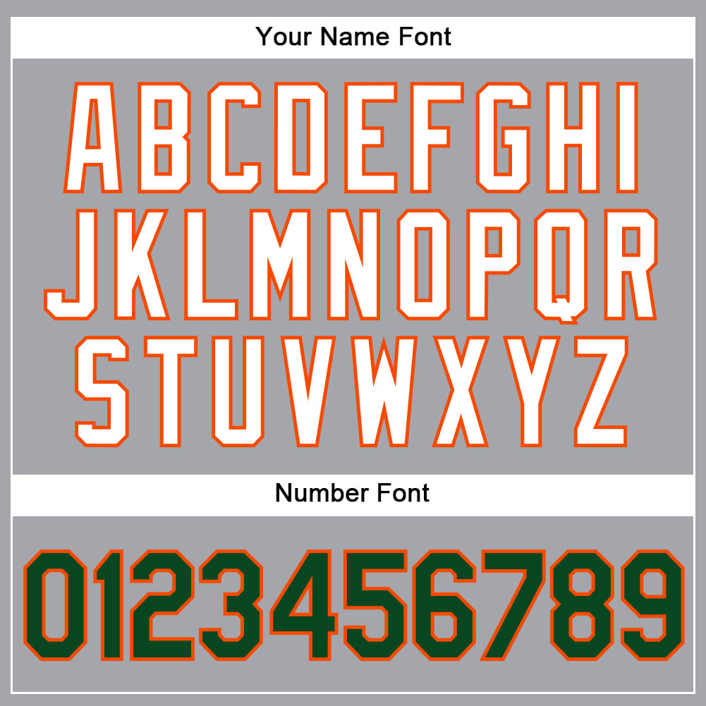 Custom Gray Green-Orange Authentic Sleeveless Baseball Jersey