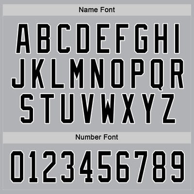 Custom Gray Black-White Hockey Jersey