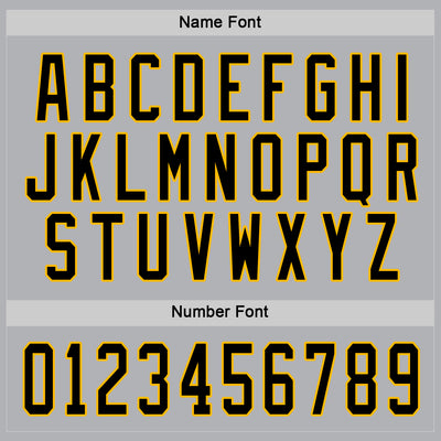 Custom Gray Black-Gold Hockey Jersey
