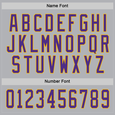 Custom Gray Purple-Gold Hockey Jersey