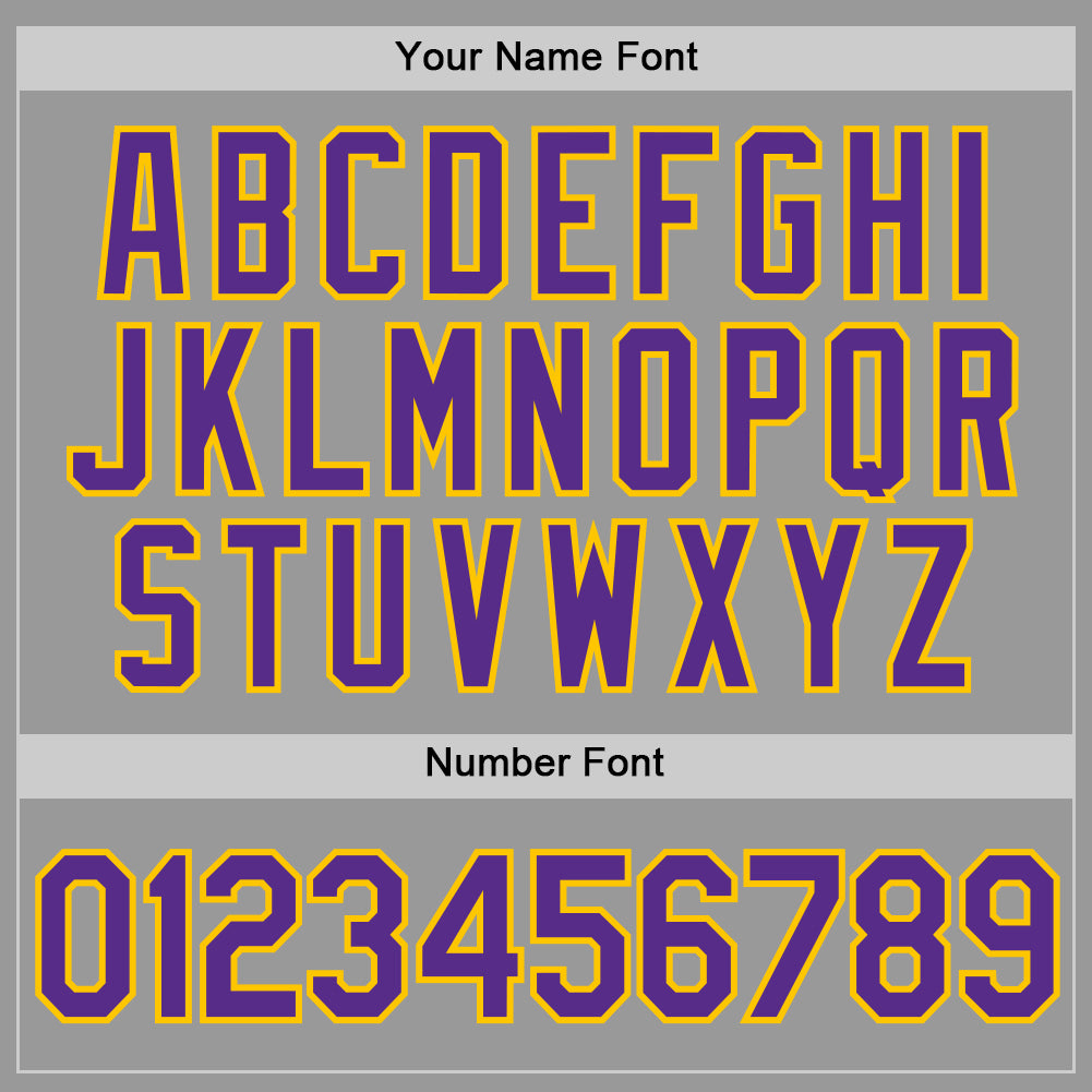 Custom Gray Purple-Gold Performance T-Shirt