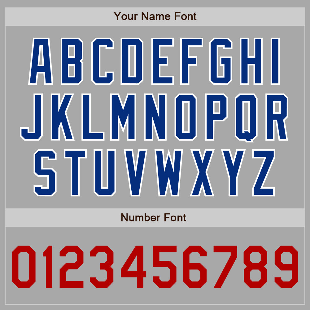 Custom Gray Royal-Red Authentic Baseball Jersey