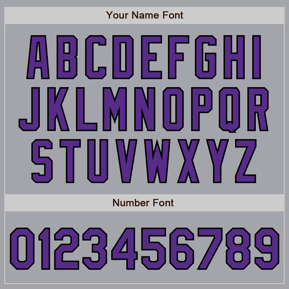 Custom Gray Purple-Black Authentic Baseball Jersey