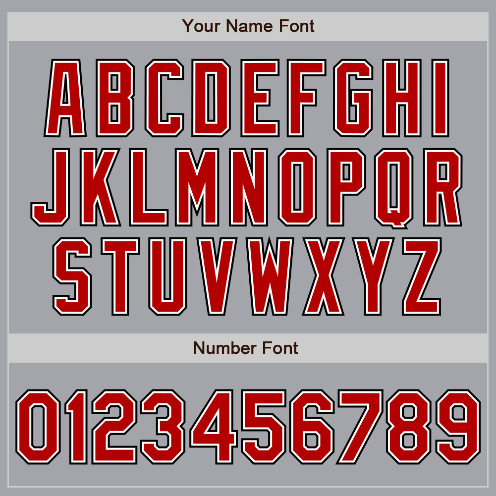 Custom Gray Red-Black Authentic Baseball Jersey