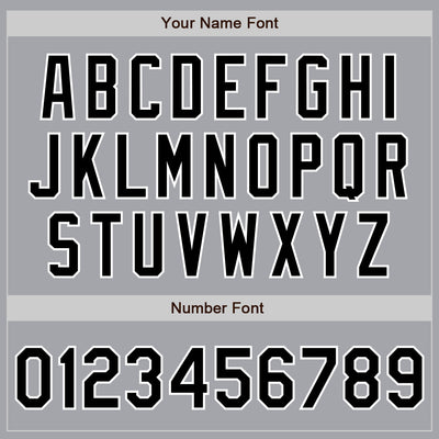 Custom Gray Black Pinstripe Black-White Authentic Baseball Jersey