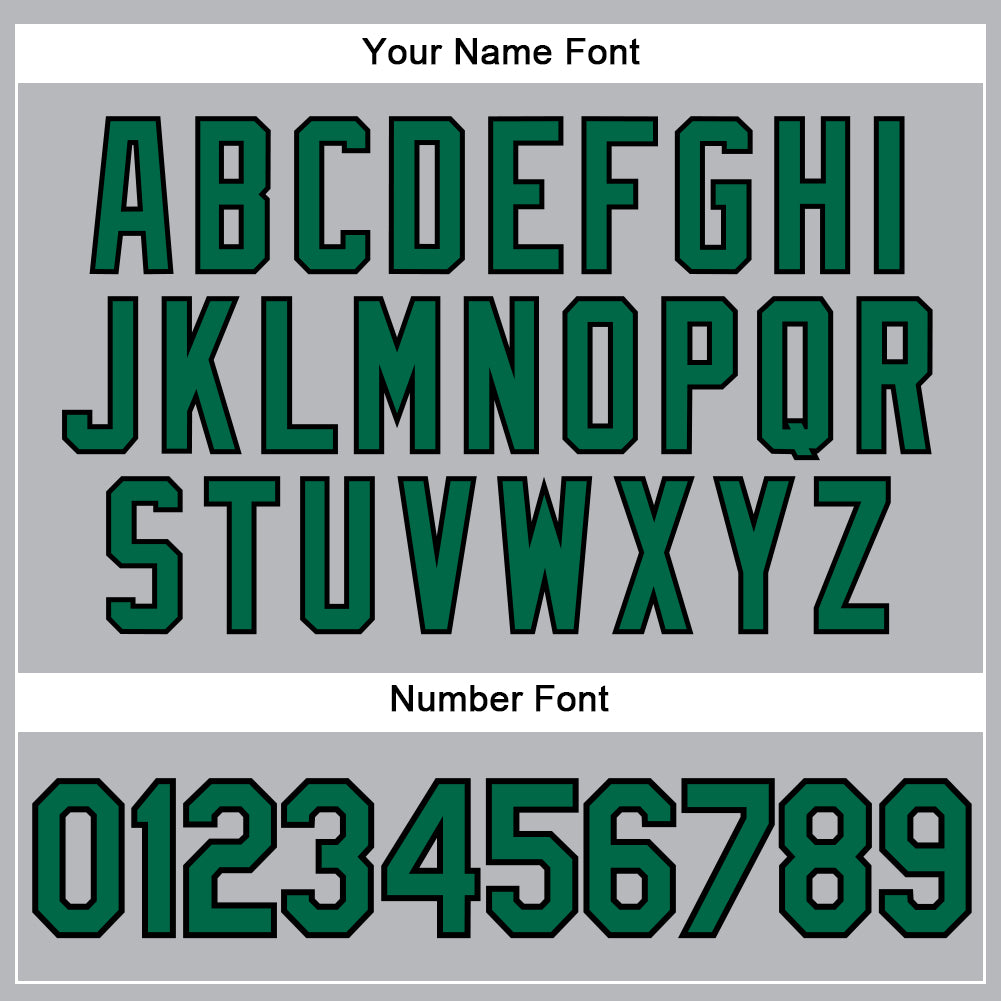 Custom Gray Black Pinstripe Kelly Green Authentic Baseball Jersey