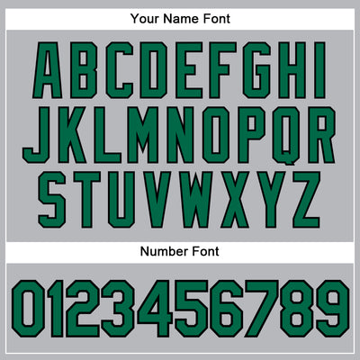 Custom Gray Black Pinstripe Kelly Green Authentic Baseball Jersey