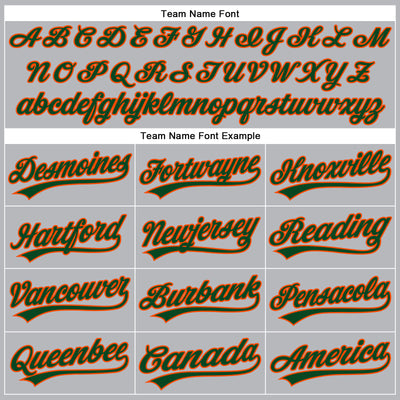 Custom Gray Green Pinstripe Orange Authentic Baseball Jersey