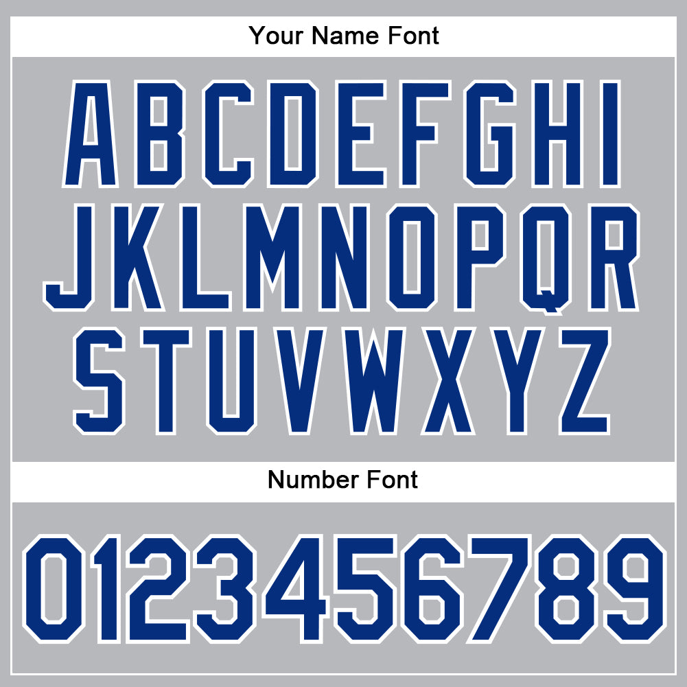 Custom Gray Royal Pinstripe White Authentic Baseball Jersey