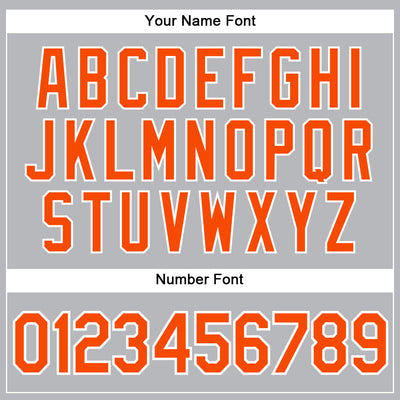 Custom Gray White Pinstripe Orange Authentic Baseball Jersey