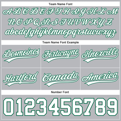 Custom Gray White-Kelly Green Authentic Basketball Shorts