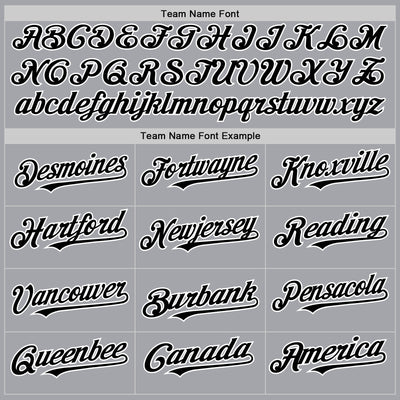 Custom Gray Black-White Authentic Baseball Jersey