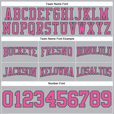 Custom Stitched Gray Pink-Kelly Green Football Pullover Sweatshirt Hoodie