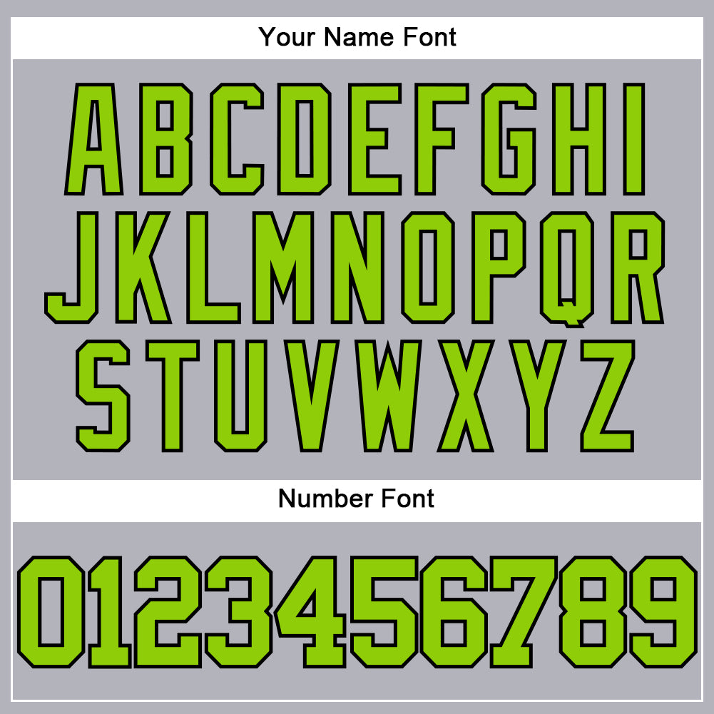 Custom Gray Neon Green-Black Authentic Baseball Jersey