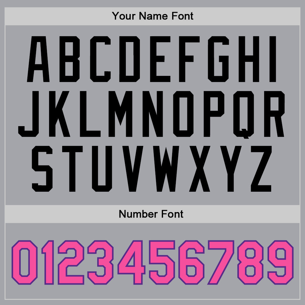 Custom Gray Pink Purple-Black Authentic Throwback Basketball Jersey