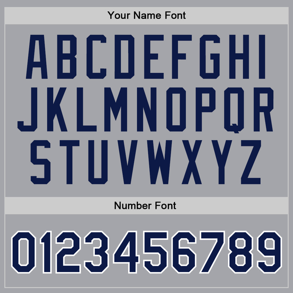 Custom Gray Navy-White Authentic Throwback Basketball Jersey