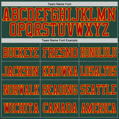 Custom Green Red-Gold Mesh Authentic Football Jersey